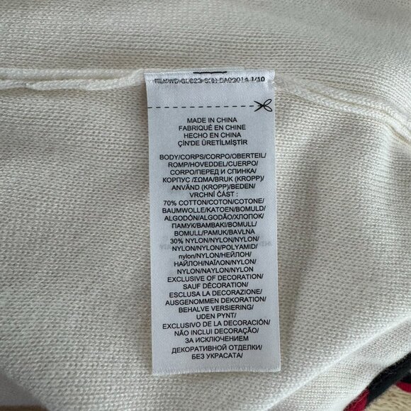 Lauren Ralph Lauren Sweater Blazer 3X Crest Ivory Cream Cotton Nylon NWT CJ-2150 - Picture 12 of 13